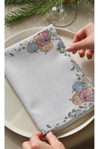 Markaev Colorful Pumpkin Cotton 4-Piece Napkin Set