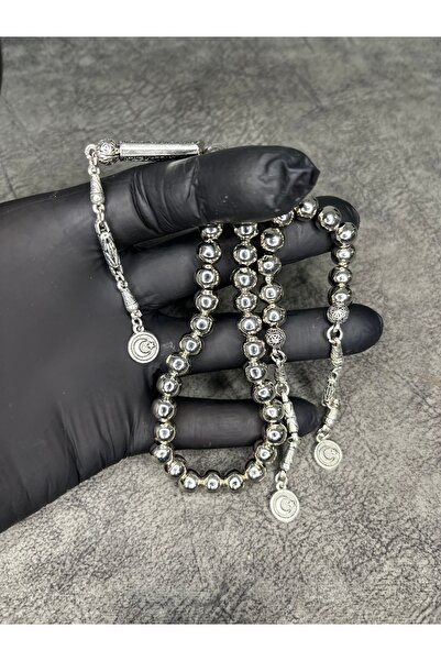 Mos Tespih Σετ Ασημένιας Απομίμησης 33 τεμαχίων και Σετ Χάντρες Προσευχής Zaz...