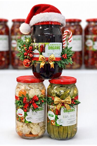 Kardeşler organik 3lü paket Fasülye Pancar Karnabahar Turşusu