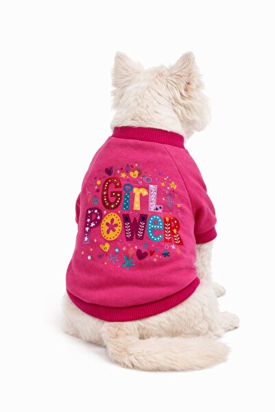 DOGİ&DOG Small Breed Girl Power Dog Sweati Dog Outfit Cat Outfit (1-10kg)
