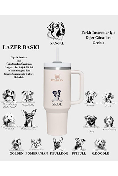 Stanley Kişiye Özel Quencher Pipetli Termos 1,18 L Özel Tasarım ve İsimli T.P...