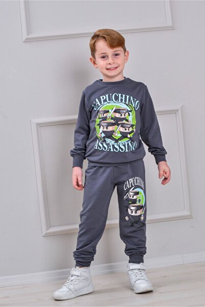 LİLLYPİCCA Момчешки комплект от 2 части с дълъг ръкав и принт - панталони с л...