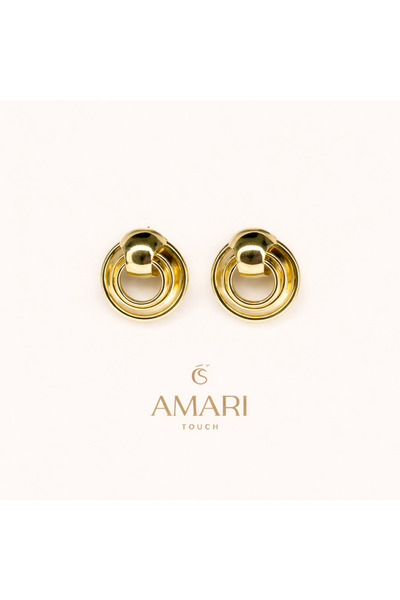 Amari Kalın Halka Gold Küpe