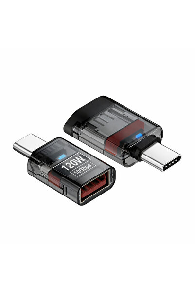 LivX Type-C to USB OTG Dönüştürücü 120W 10Gbps Hızlı Şarj ve Veri Aktarım Des...