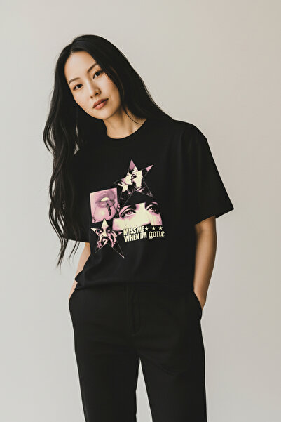 RF Studio Grillz Star Yıldız Baskılı %100 Pamuk Unisex Oversize T-shirt Tişört