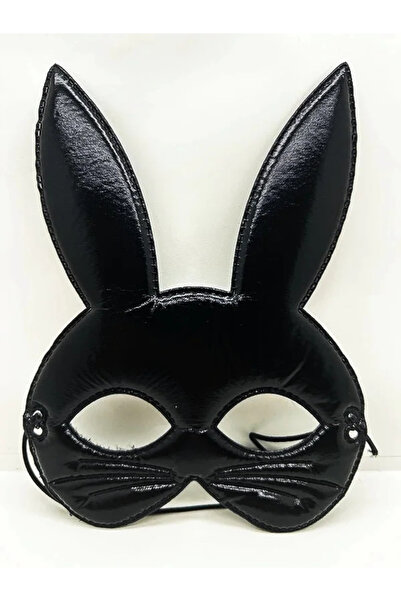 magicool Black color fabric material eva rabbit mask 19x15 cm