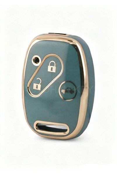AutoHan Keys غطاء مفتاح هوندا سيفيك FD6 CRV أكورد نانو باللون الرمادي الذهبي