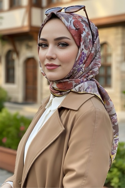 İmajButik Eșarfă din bumbac digital moale de nurcă