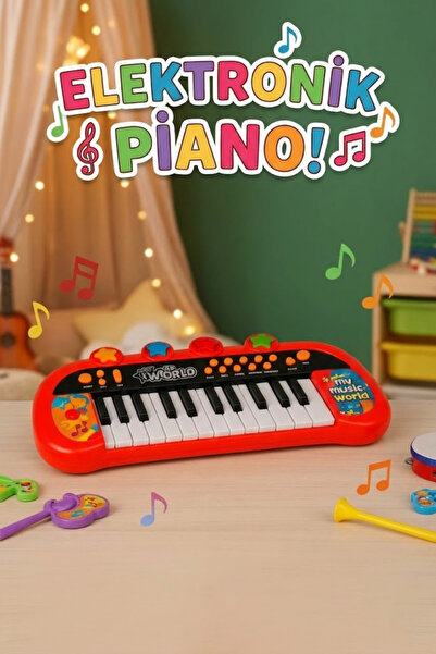 craftivio Işıklı ve Müzikli Eğitici Piyano Org - 41 cm Büyük Boy Çocuk Müzik ...