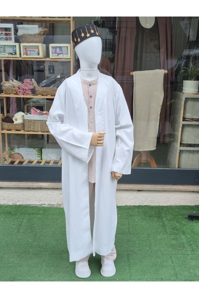 Nurul kisve Erkek Çocuk Cübbe Medine İpeği Namaz Elbisesi