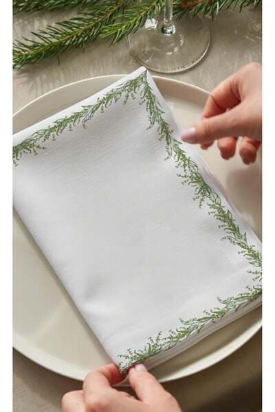 Markaev Set de 4 șervețele din bumbac Viyana Bordür