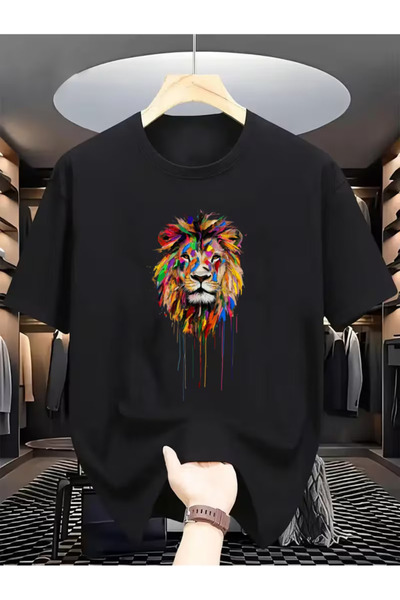 COMANCHERO Μπλουζάκι Unisex με στάμπα λιοντάρι στην πλάτη, σε μεγάλο μέγεθος
