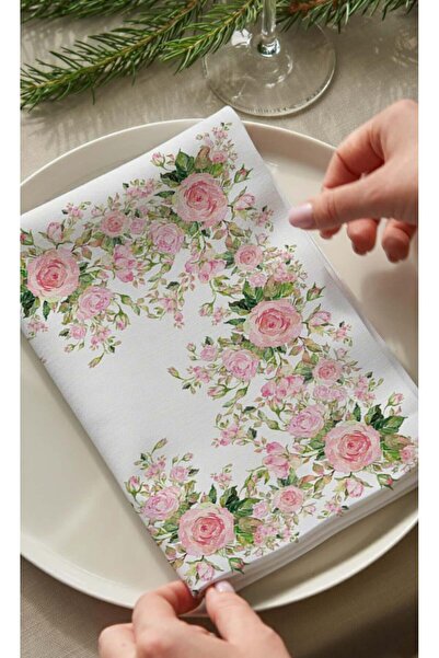 Markaev Σετ χαρτοπετσέτες 4 τεμαχίων από βαμβάκι Spring Roses