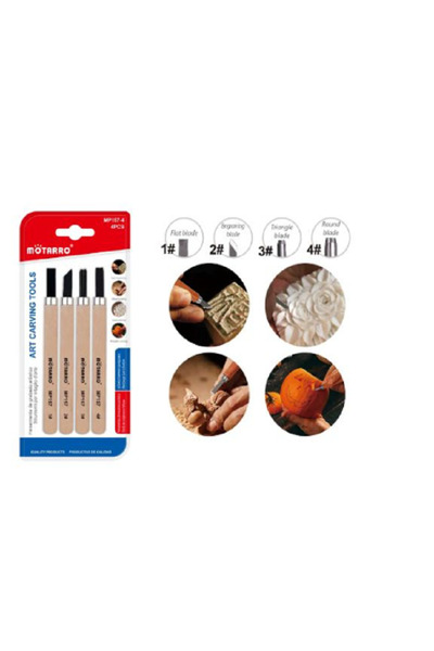 MOTARRO Wood Carving Tools Set MP157-4 – Hand Carving Kit with Wooden Handles...