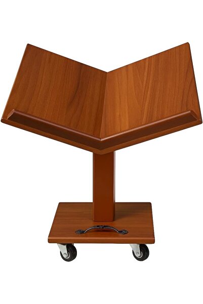 Generic Wooden Quran Holder with Wheels, Fixed Height 60 cm, Multi-Purpose Bo...