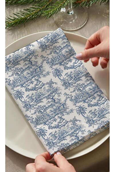 Markaev Elegant Panoroma Cotton 6-Piece Napkin Set