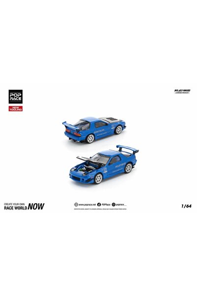 HOT WHEELS Pop Race 1/64 - Mazda RX7 FC3S Re-Amemiya Widebody Mavi - PR64-0290