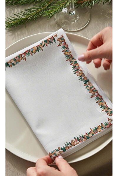 Markaev Снежно село памучен комплект от 6 салфетки