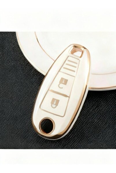 AutoHan Keys غطاء مفتاح سوزوكي فيتارا سويفت ذهبي أبيض نانو