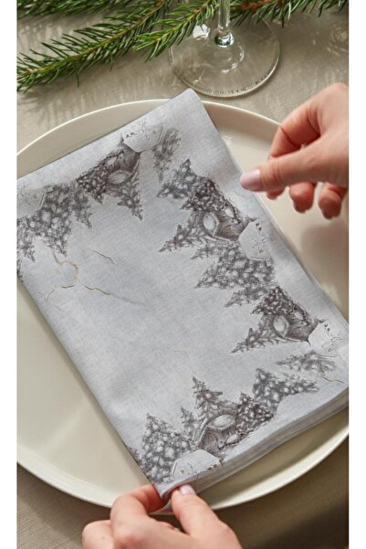 Markaev طقم مناديل قطنية مكون من 4 قطع من وينتر تيلل