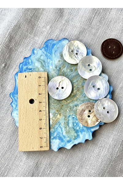 NESGO MODA Natural Genuine Button 48 Size 30.5 Mm/6 Pieces