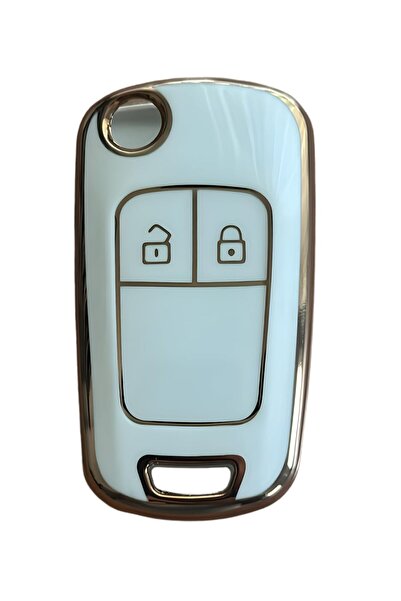 AutoHan Keys غطاء مفتاح أسترا جيه كورسا دي إنسيجنيا ذهبي أبيض بزرين