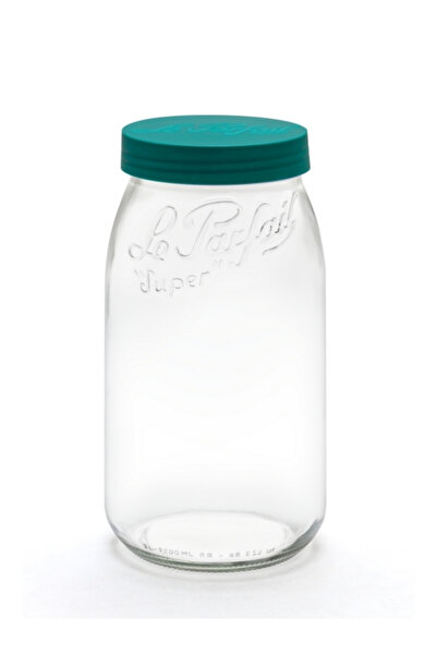 Le Parfait Color Vis Glass Jar 3L Green