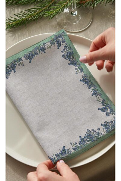 Markaev Σετ χαρτοπετσέτες Aqua Flora Cotton 6 τεμαχίων