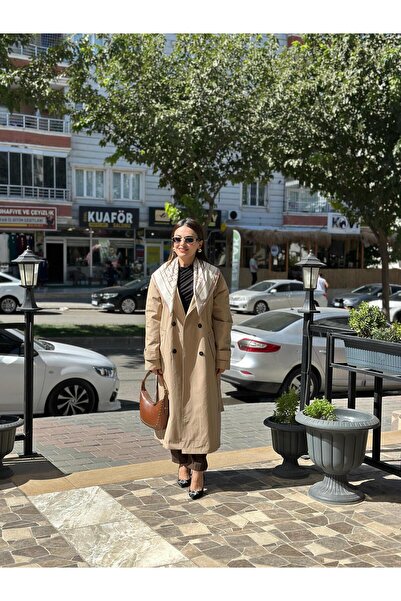 MEFA GİYİM FULARLI ASTARLI TRENÇKOT