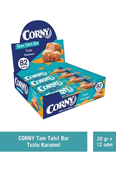 CORNY Tam Tahıllı Bar Tuzlu Karamel 20 gr x 12 Adet