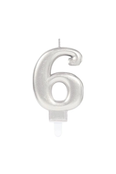 magicool 6 Number Candle Silver Color