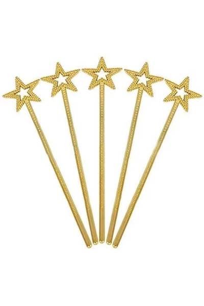 magicool Gold Color Star Fairy Wand Fairy Wand 34 Cm 1 Piece