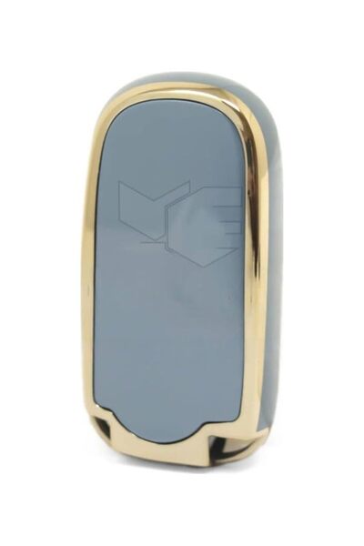 AutoHan Keys Egea Cross 500 Smart Key Case Cover Gray Gold 3 Buttons