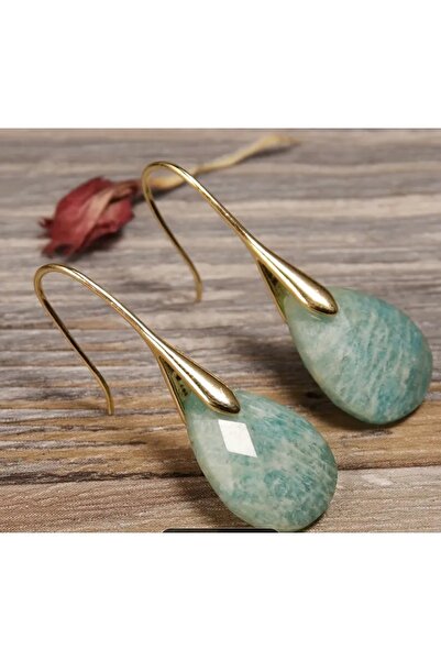 Store Amazonit Doğal Taş Küpe