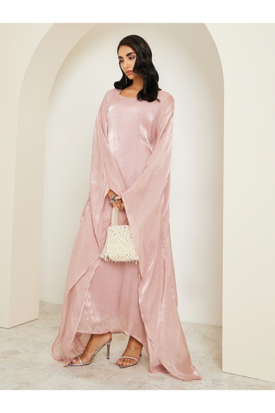 Styli Women Pink Shimmer Maxi Kaftan