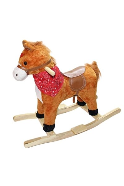 OEM Calut Balansoar cu Sunete, Lemn Plus, Maro, 70 Cm