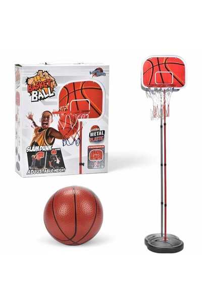 OEM Cos de Basket cu minge si stativ reglbil pentru copii