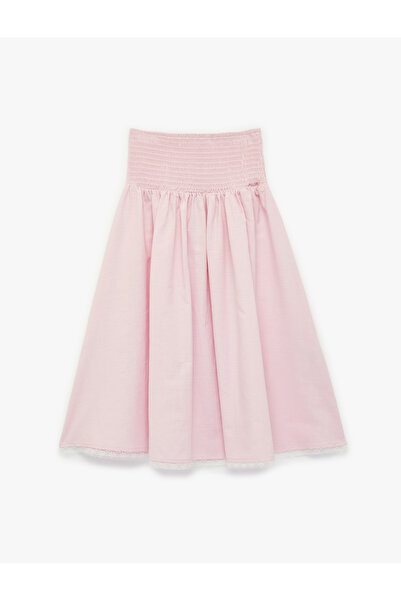 Koton Памучна пола с висока талия и А-образен силует