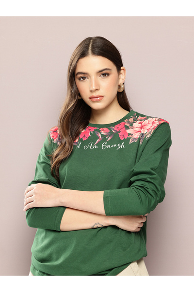 Dillinger By Styli Women Oversized Long Sleeve Printed T-Shirt