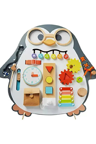 OEM Jucarie Educativa si Senzoriala Busy Board Pinguin Montessori