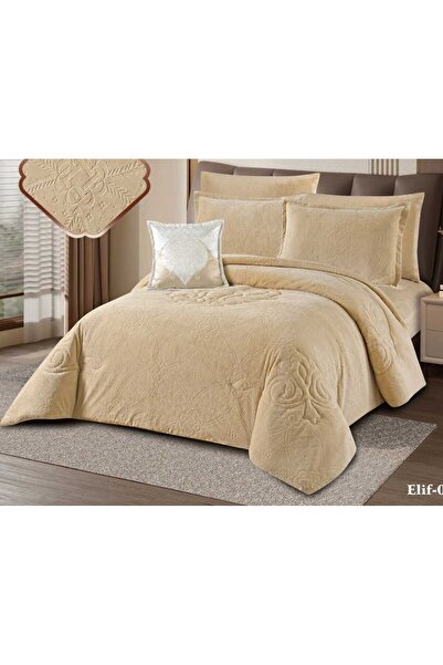 alzawia ELiF Double Bedspread, Winter Velvet, 7 Pieces, Fully Filled