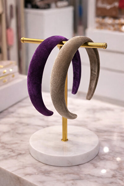 Store تاج شعر مبطن بالمخمل |   المنك والأرجواني