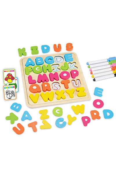 OEM Puzzle Alfabet cu Litere Mari Lemn Tabla de Scris