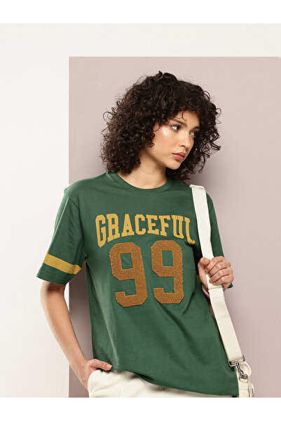 Dillinger By Styli تيشيرت نسائي مطبوع قصة فضفاضة