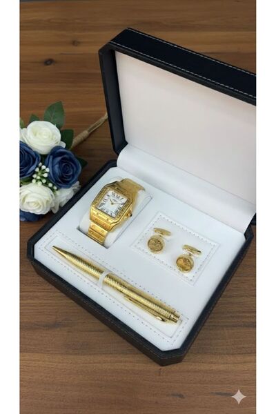 Boutique Luxury gold men's gift accessory set (3 pieces)