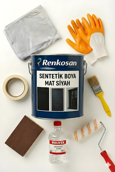 Renkosan Sentetik Yağlı Boya Seti – Mat Siyah | Metal, Demir, Ahşap Yüzeyler ...