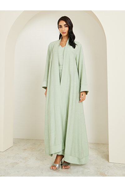 Styli Women Embellished Abaya and Dress Modest Set