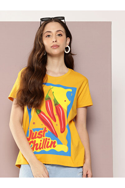 Dillinger By Styli Women Boxy Short Sleeve Printed T-Shirt