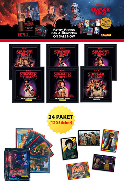 hediyecik مجموعة ملصقات بانيني سترينجر ثينجز: مغامرة غريبة آخر، 24 حزمة (120 ...