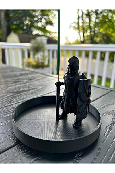 3Dklasiko Sparta Savaşçısı Temalı Tütsülük | Mızrak Tutan Asker Figürlü Dekor...
